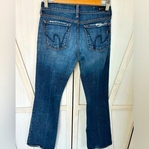 💋Citizens of Humanity Dita Petite Bootcut blue jeans distressed 👖26